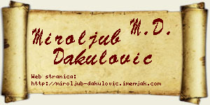 Miroljub Dakulović vizit kartica